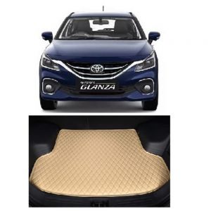 7D Car Trunk/Boot/Dicky PU Leatherette Mat for Glanza  - Beige